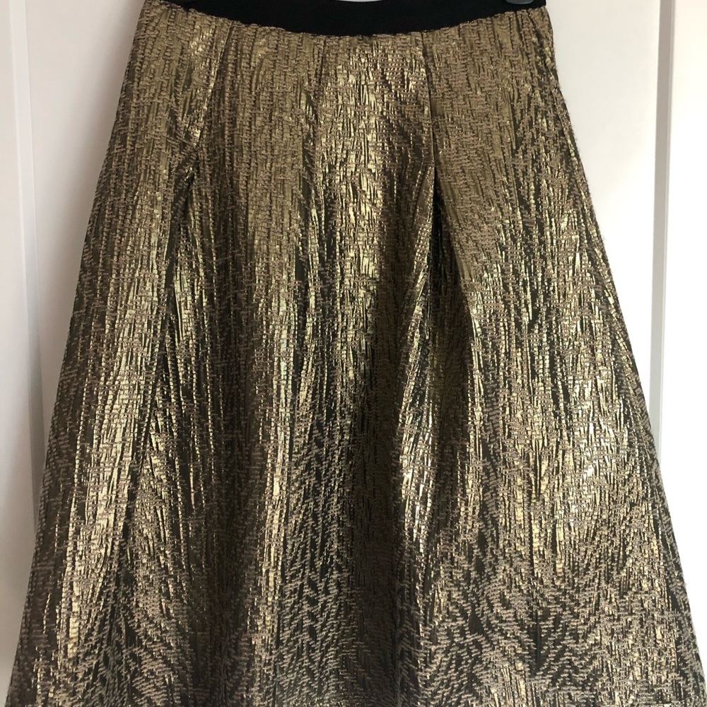 Gold metallic skirt